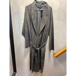 Polo Ralph Lauren Mens Grey Plaid Cotton Robe Size S/M